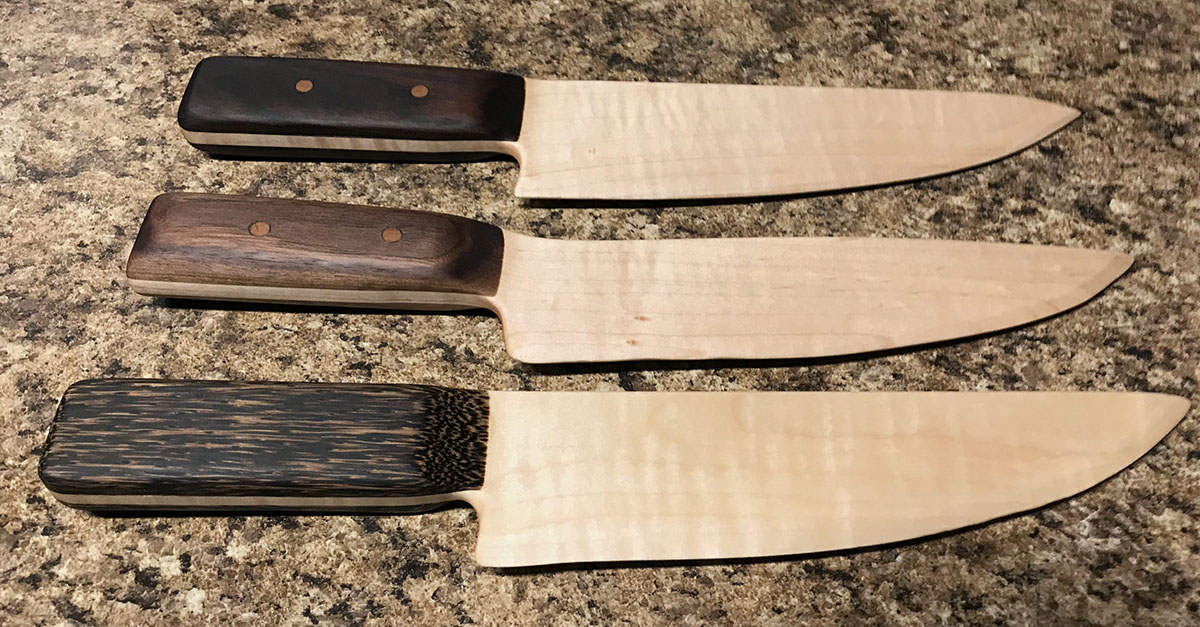 Crimson Moon Farm wooden cake knives